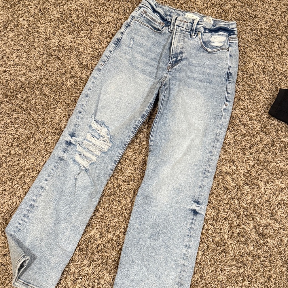 Light Blue Distressed Women Jeans